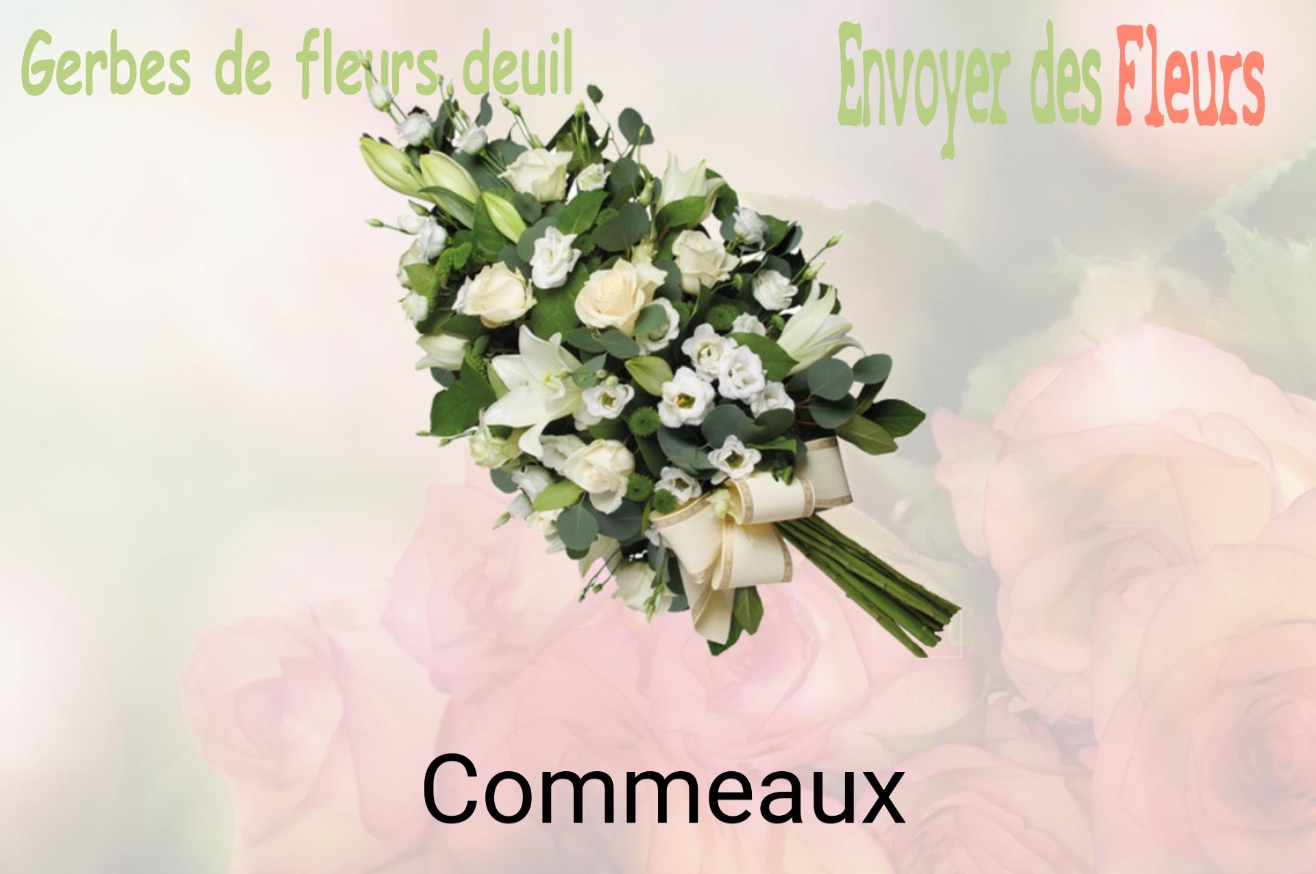 Gerbe de fleurs de deuil livrée à Commeaux
